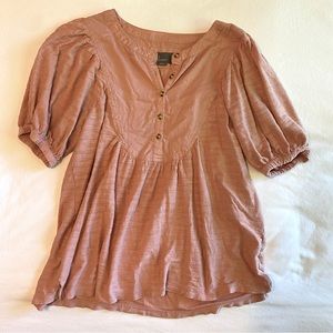 Anthropologie short-sleeved blouse top